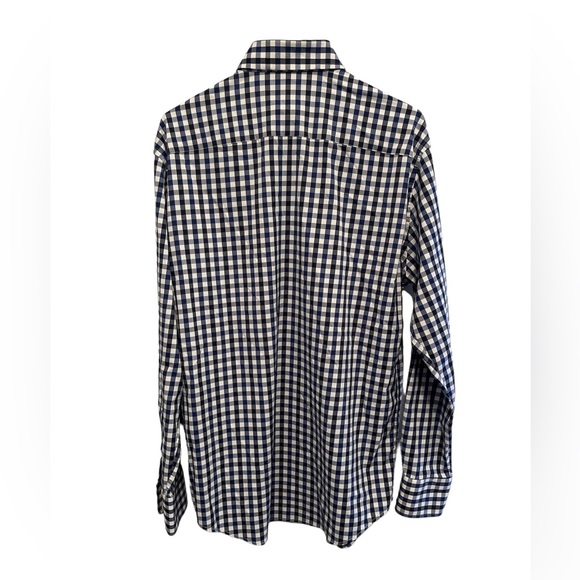 Peter Millar Summer Comfort Button Up. Blue and white medium - Picture 2 of 6